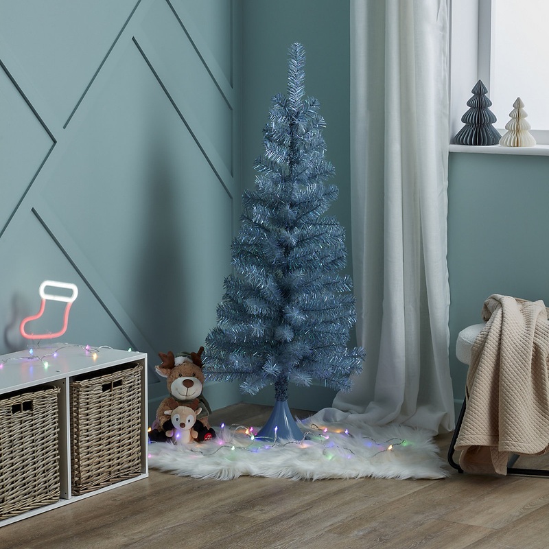 4ft Orelle Wrapped Full Artificial Christmas tree – Blue