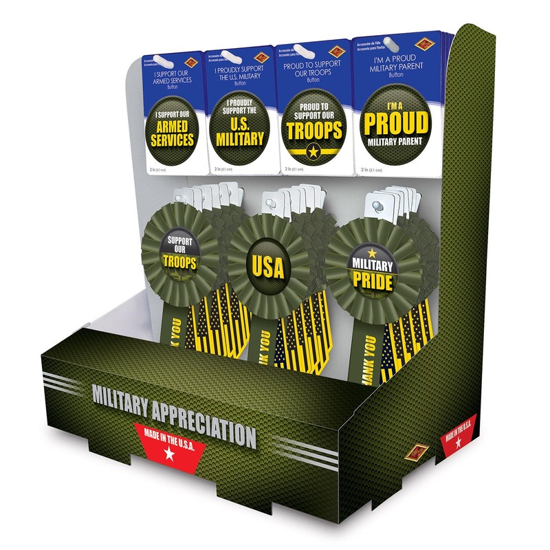 Bulk 54 Piece Army Military Appreciation Counter Display