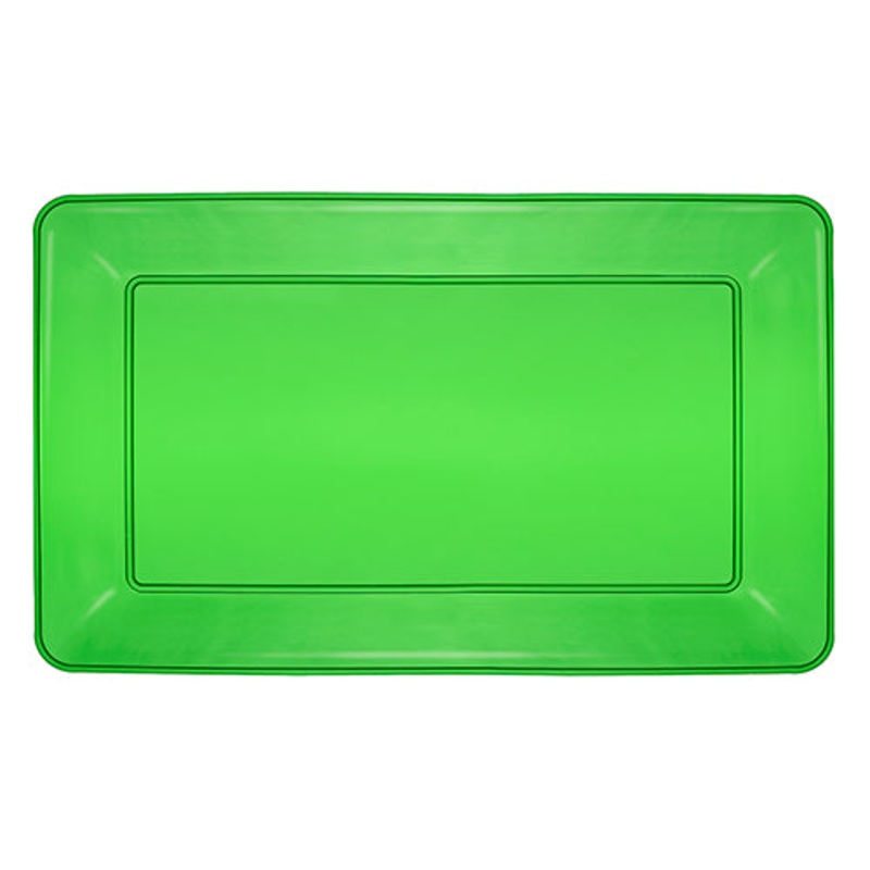 12 X 18 RECTANGULAR HEAVY DUTY TRAYS  NEON GREEN