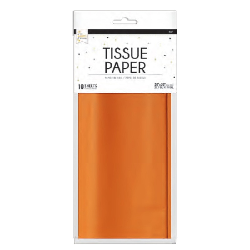 Tissue 10 Pack 20inx20in-Bright Orange
