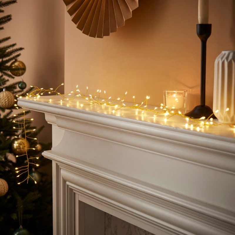 100 LED Battery Operated Cluster String Lights