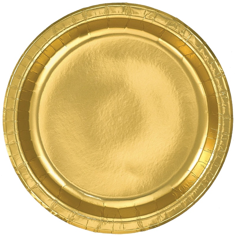 10″ Metallic Paper Plate – Gold