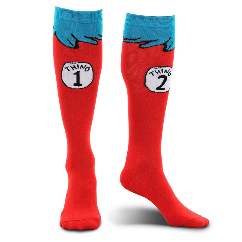 Adult Thing 1 & Thing 2 Costume Socks