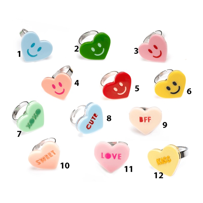 Conversation Heart Rings – 12 Style Options