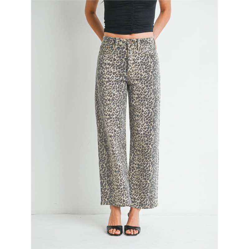 High Rise Vintage Straight Jean: Leopard