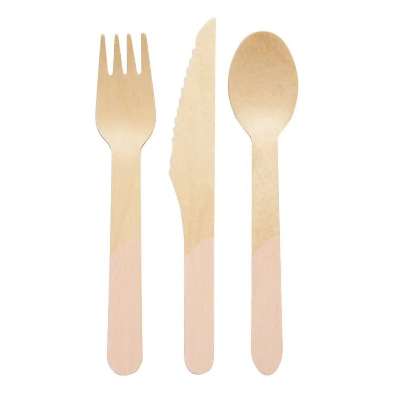 Wood Cutlery Blush 24ct