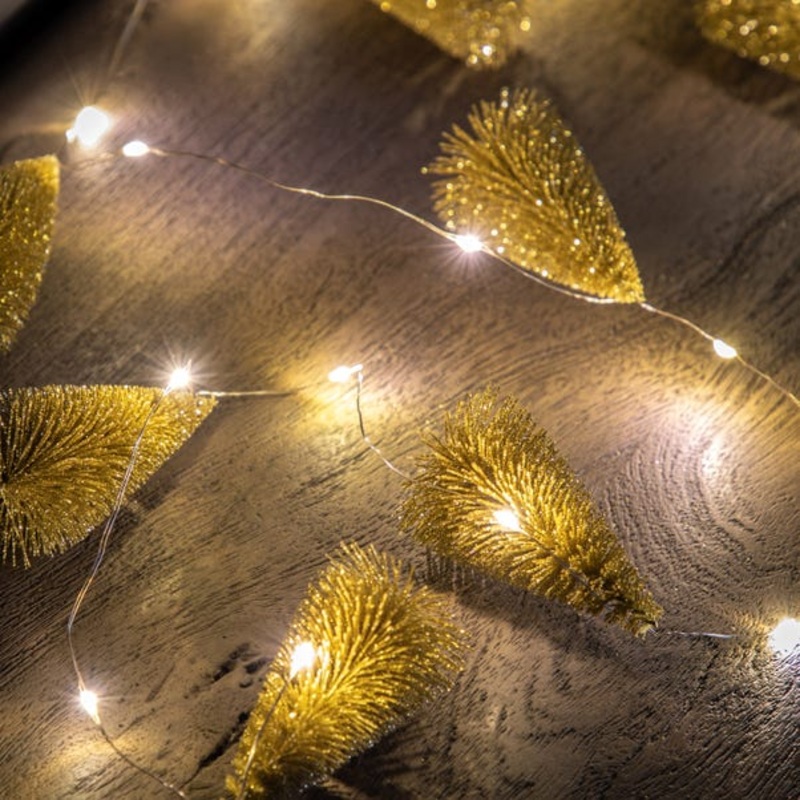 15 LED Light Bristle Tree Garland