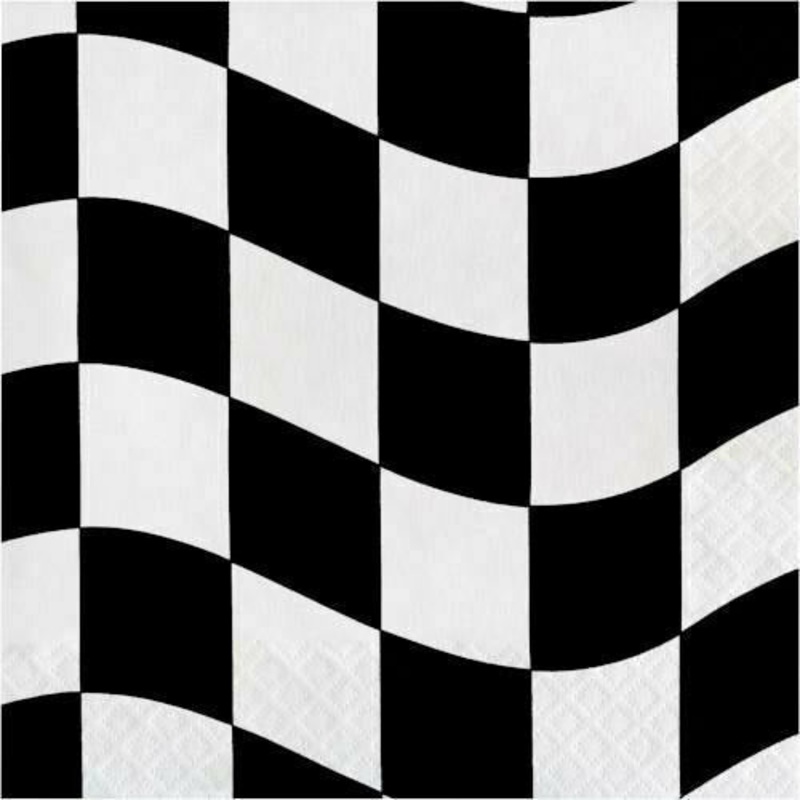 Black & White Check Lunch Napkins