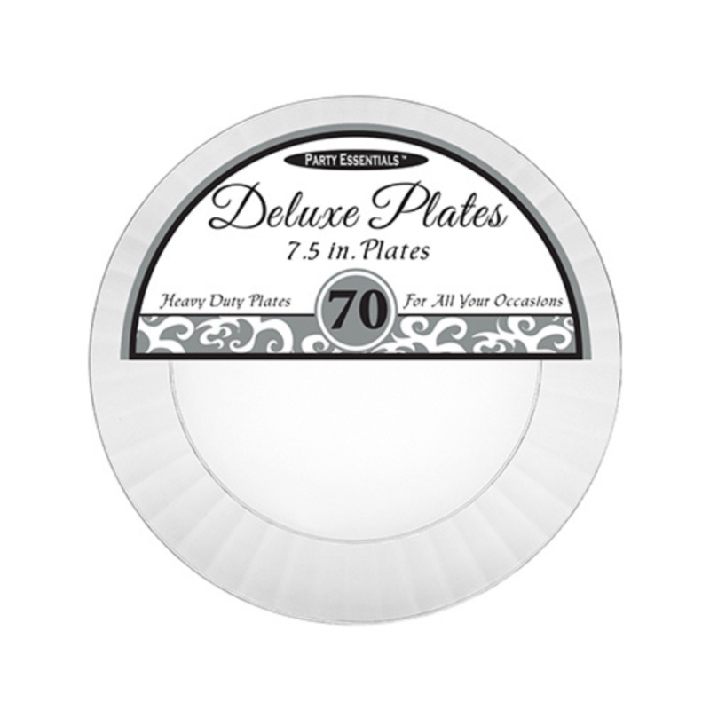 7.5 DELUXE SALAD PLATES  CLEAR 70 CT.