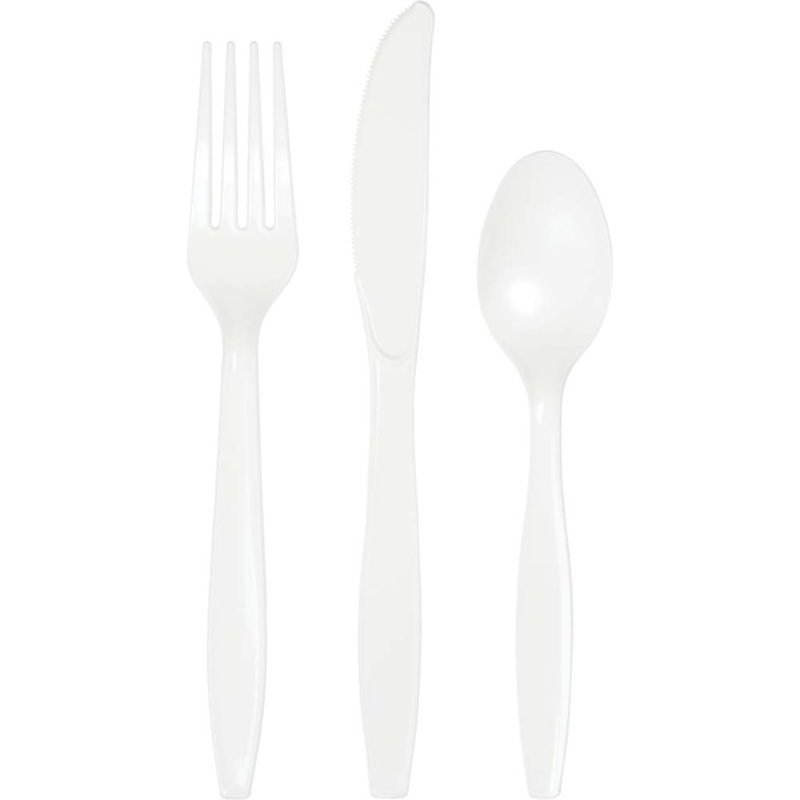 White Assorted Premium Plastic Cutlery