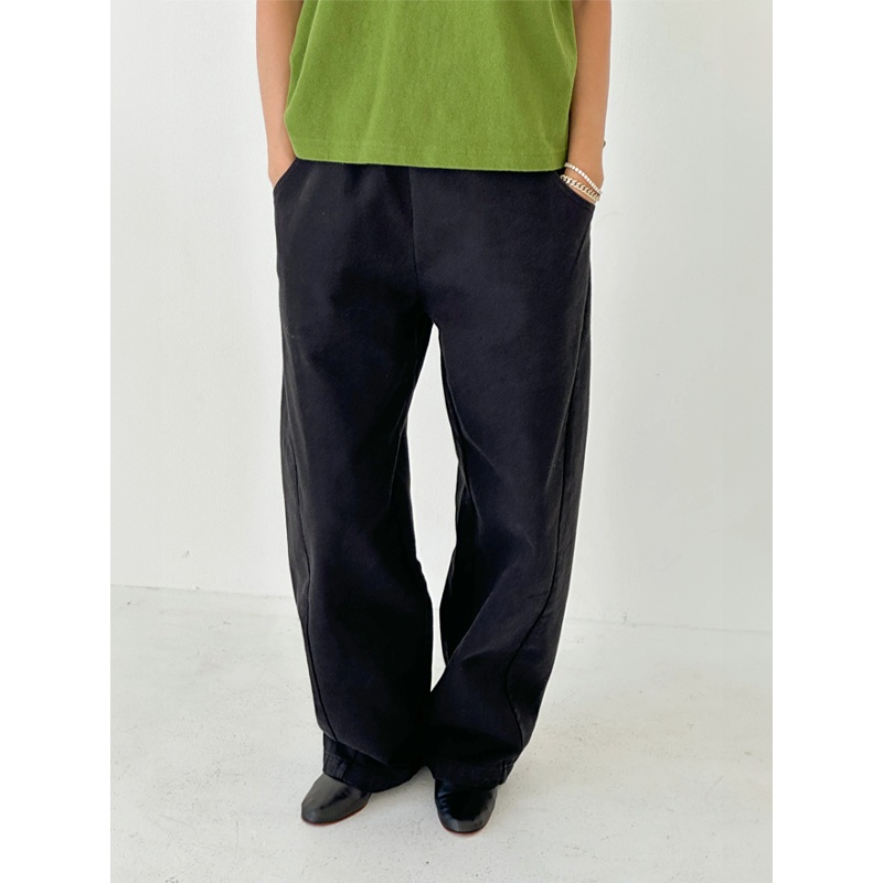 Long Arc Pants: Black Canvas