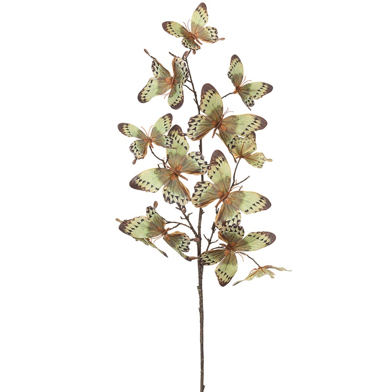 37″ Butterfly Spray Green and Brown