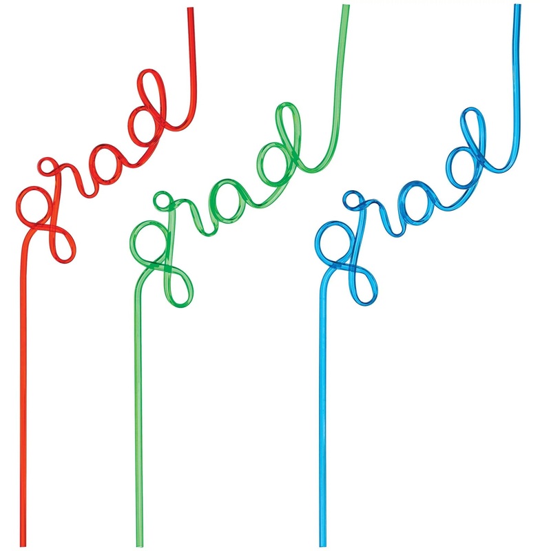 “Grad” Shaped Silly Straws