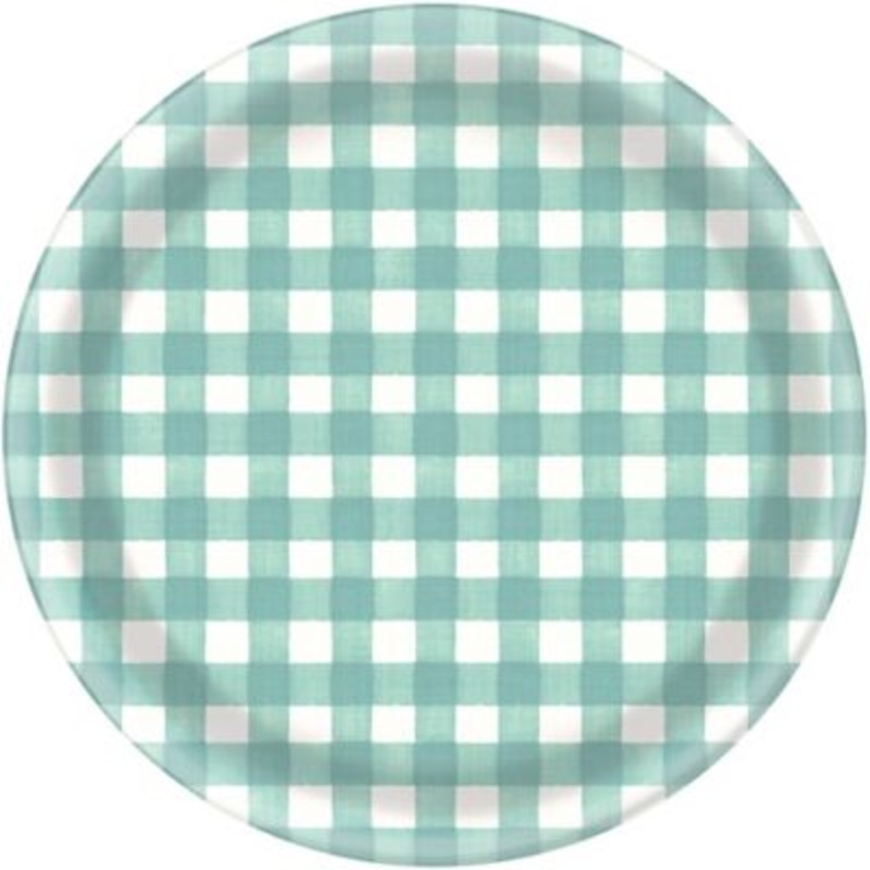 13 in. Fall Melamine Checkered Charger