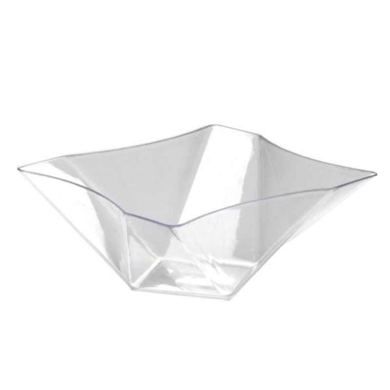 161 OZ. TWIST SQUARE SERVING BOWLS  CLEAR