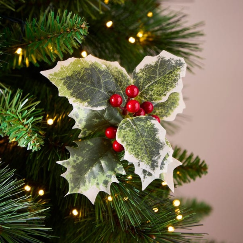 Variegated Artificial Holly Pick