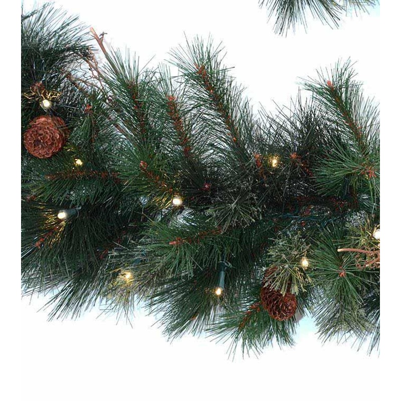 9’x12″ Foxtail Mixed Pine Garland – Unlit