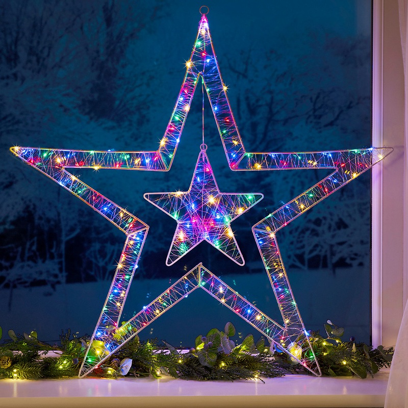 Christow Christmas Micro LED Star Christmas Lights