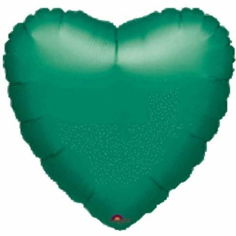 045 17″ Green Metallic Heart Foil