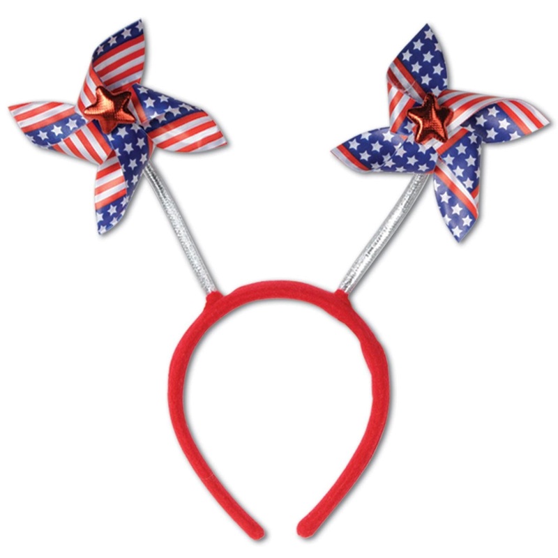 12 Pack Bulk 4th of July Party Patriotic Pinwheel Boppers