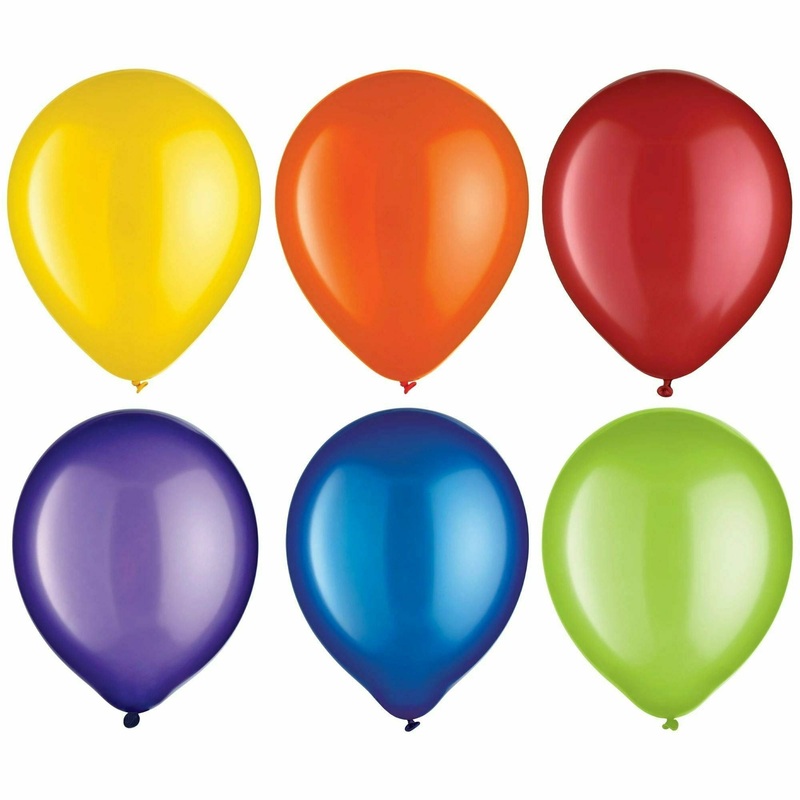 Assorted Pearlized Latex Balloons – Packaged