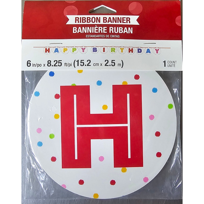 ‘Happy Birthday’ Circle Ribbon Banner