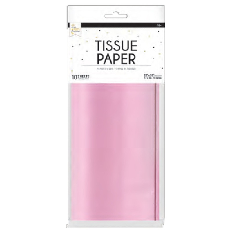 Tissue 10 Pack-20inX20in-Pink