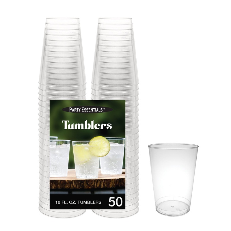 10 OZ. TUMBLERS  CLEAR 50 CT.