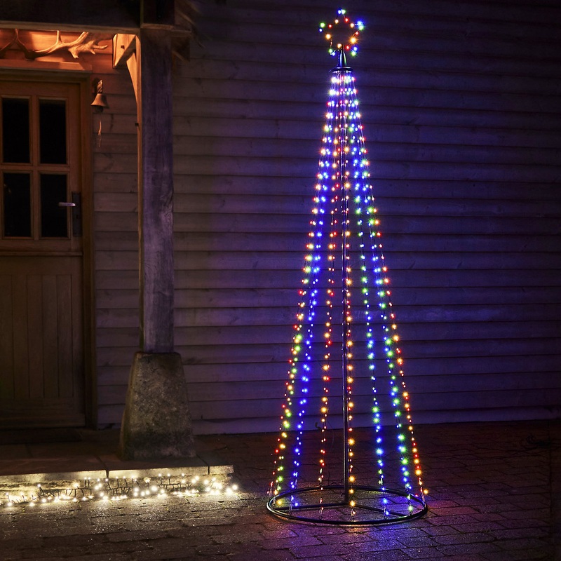 Multicolour LED Tree Freestanding Silhouette (H) 2100mm