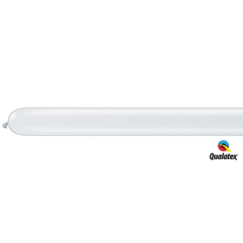 White 260Q 2″ x 60″ Latex Balloons – 50 Count