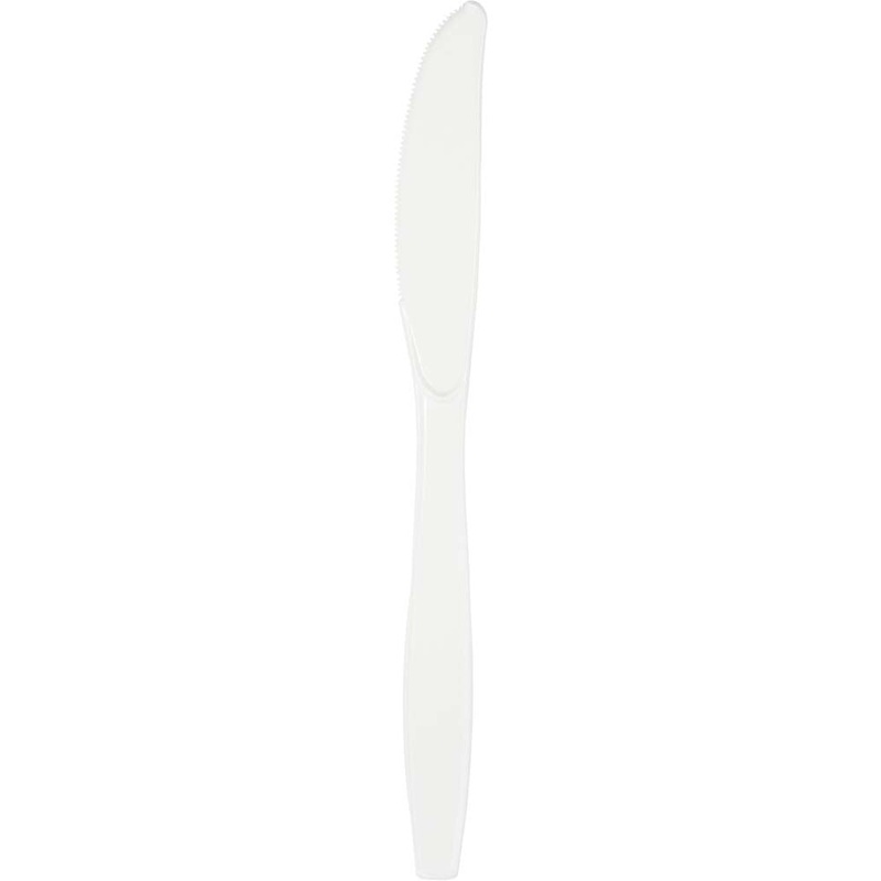White Premium Plastic Knives