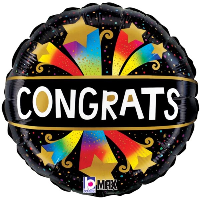 18″ Congrats Bursting Stars