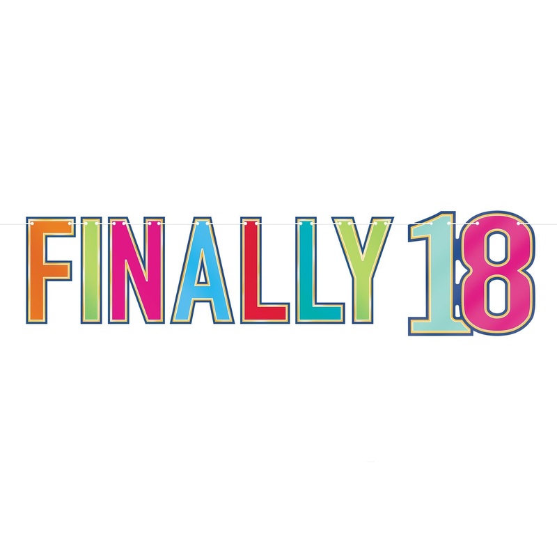 12 Pack Bulk Foil Finally 18 Streamer multi-color