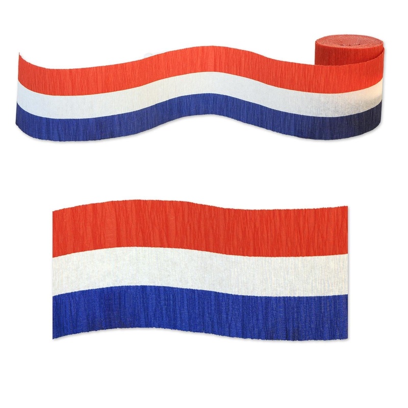 12 Pack Bulk FR Patriotic Crepe Party Streamer