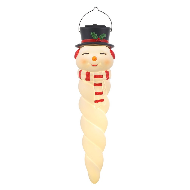 Mr. Christmas LED Blow Mold Snowman Icicle 12 in. Hanging Decor