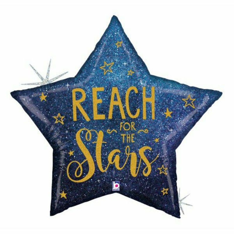 E022 Reach For The Stars – 36″ Star Mylar Balloon